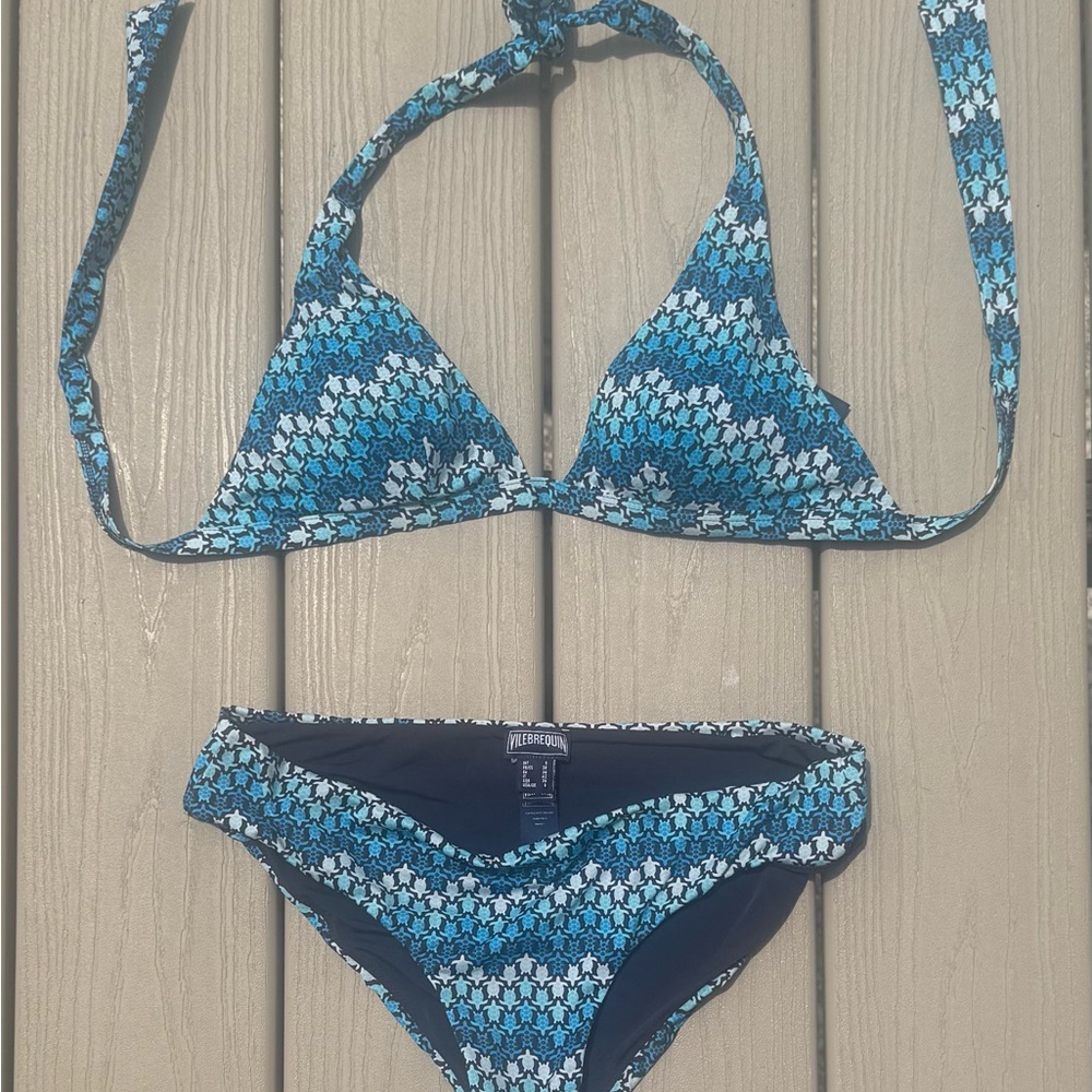 Vilebrequin Blue Patterned Triangle Bikini Set